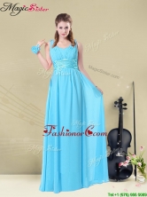 Wonderful Straps Empire Prom Dresses with Ruching and Belt BMT008-7EFOR