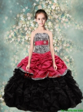 2015 Winter Lovely Strapless Mini Quinceanera Dresses with Zebra and Ruffles LGZY434-2FXFOR