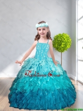2015 Winter Popular Straps Mini Quinceanera Dresses with Beading and Ruffles LGDTA12002TZFXFOR