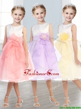 Beautiful Scoop Tulle Mini Quinceanera Dresses with Hand Made Flowers and  Ruffles THLG020FOR