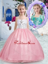 Beautiful Spaghetti Straps Pink Mini Quinceanera Dresses with Beading PAG249FOR