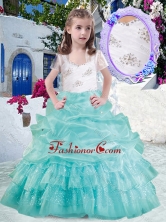 Elegant Straps Ball Gown Mini Quinceanera Dresses with Beading and Bubles PAG281FOR