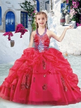 Fashionable Halter Top Mini Quinceanera Dresses with Beading and Bubles PAG288FOR