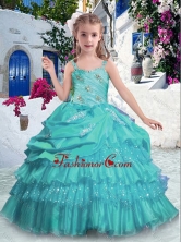 Gorgeous Straps Mini Quinceanera Dresses with Ruffled Layers and Beading PAG279FOR
