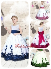 Hot Sale Scoop Long Little Girl Pageant Dresses with Bowknot PAG227FOR  
