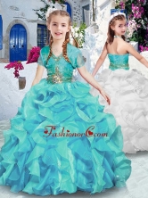 Latest Halter Top Mini Quinceanera Dresses with Ruffles and Beading PAG233FOR