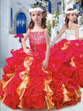 Luxurious Spaghetti Straps Mini Quinceanera Dresses with Beading and Ruffles PAG237FOR