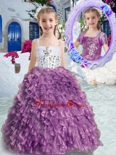 New Arrivals Spaghetti Straps Beading and Ruffles Mini Quinceanera Dresses PAG275FOR