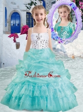 Romantic Spaghetti Straps Mini Quinceanera Dresses with Beading and Bubles PAG283FOR