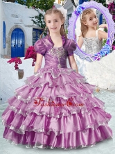 Romantic Straps Mini Quinceanera Dresses with Ruffled Layers and Appliques PAG292FOR