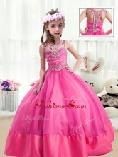 Sweet Ball Gown Beading Little Girl Pageant Dresses in Hot Pink PAG224FOR 