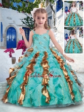 Top Selling Straps Mini Quinceanera Dresses with Beading and Ruffles PAG267FOR