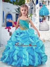 Wonderful Spaghetti StrapsMini Quinceanera Dresses with Beading and Ruffles PAG265FOR