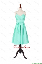 2016 Summer A Line Spaghetti Straps Apple Green Prom Dresses DBEES100FOR