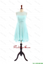 Brand New Scoop Short Apple Green Prom Dresses with Belt for 2016 DBEES013FOR