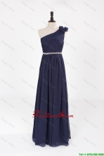 Comfortable Empire Asymmetrical Beaded Prom Dresses with Belt DBEES089FOR